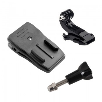 360 Degree Rotation Clip Backpack Hat Clip Clamp With J Hook Mount for Gopro Hero 7 6 5 4 3+ SJCAM SJ4000 Xiaomi Yi 4K Sony