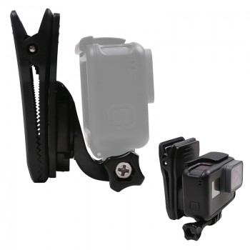 360 Degree Rotation Clip Backpack Hat Clip Clamp With J Hook Mount for Gopro Hero 7 6 5 4 3+ SJCAM SJ4000 Xiaomi Yi 4K Sony