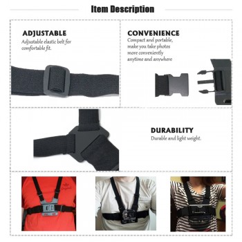 Accessories Set For Gopro Hero 6 5 Chest Mount For Go pro Hero 5 Float Grid For Xiaomi Yi 4K SJCAM Kit For EKEN H9 Action Camera