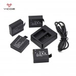 4 PCS 1050mAh Battery Bateria Rechargeable Replacement USB Charging Dock for H9R H9Pro H3R F68R all 4K Action Camera