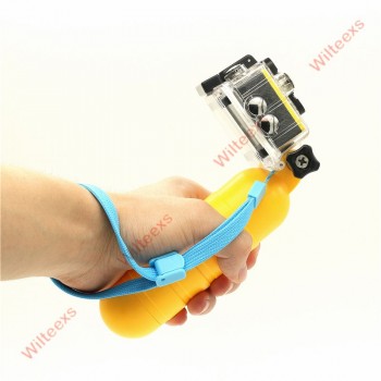 WILTEEXS Yellow Water Floating Hand Grip Handle Mount Float Accessory for Hero 5 4 3+ 2 XIAOYI 4K SJ4000 SJ5000 camera cam