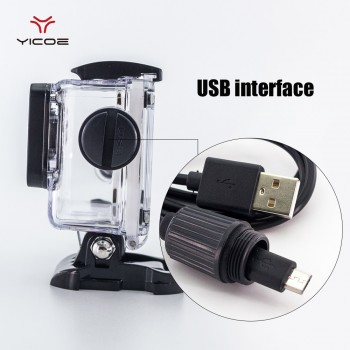 Diving Waterproof Case Charger Shell With USB Cable for SJ4000 WiFi Motorcycle Sj7000 EKEN H9 4k Action Camera Accessories