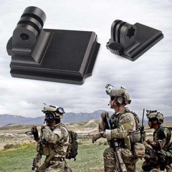Aluminum Helmet Fixed Mount NVG Base Holder Adapter for GOPRO Hero 1 2 3 3+ 4 5 6 Session yi Sjcam Action Video Sports Cameras