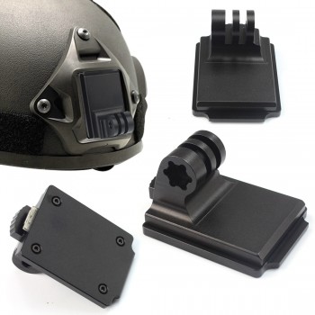 Aluminum Helmet Fixed Mount NVG Base Holder Adapter for GOPRO Hero 1 2 3 3+ 4 5 6 Session yi Sjcam Action Video Sports Cameras