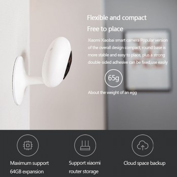 Xiaomi Mi Xiaobai Smart IP Webcam Popular Version 360 Angle 720P HD Night Vision Wireless Wifi IP Webcam Smart Home Cam Chuangmi