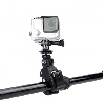 SnowHu Bike Bicycle Motorcycle Handlebar Handle Clamp Bar Camera Mount Tripod Adapter For Gopro Hero 7 6 5 4 xiaomi yi GP73