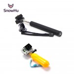 SnowHu for Go pro Accessories monopod mount+Handler Floating bobber for gopro hero 7 6 5 for sj4000 for Eken action camera LD12