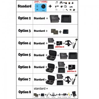 Original 100% EKEN H9 / H9R Action camera Ultra HD 4K WiFi 1080P/60fps 2.0 LCD 170D lens Helmet Cam waterproof pro sports camera