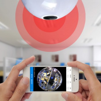 360 Degree Panoramic 960P HD Hidden Wifi Camera Light Bulb Wireless Security Lamp IP Cam