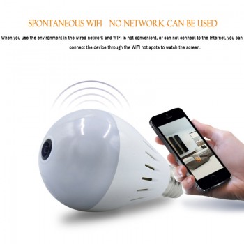 360 Degree Panoramic 960P HD Hidden Wifi Camera Light Bulb Wireless Security Lamp IP Cam