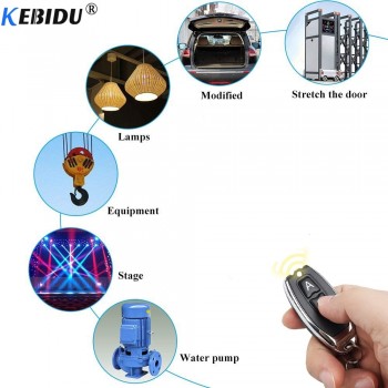 kebidu Wireless Universal Remote Control 433Mhz Switch AC 220v 110V 120V Relay Receiver Module RF