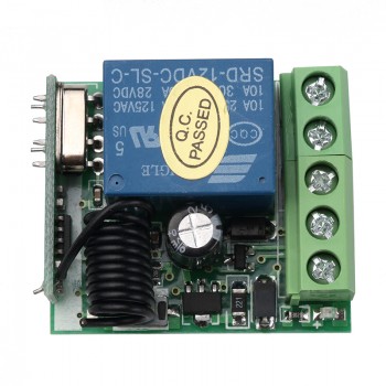 Kebidu 433Mhz Universal Remote Control Switch DC 12V 1CH Relay Receiver Module RF Transmitter Wireless Remote Controls Kit