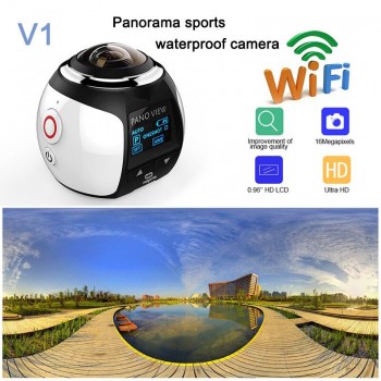 360 Camera Full HD 1080P Panoramic Camera Build in WI-FI 16MP Waterproof Sports Camera 30m Driving VR Camera Action camera