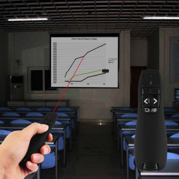 R400 2.4Ghz USB Wireless Presenter Red Laser Pen Pointer PPT Remote Control with Handheld Pointer for PowerPoint Presentation