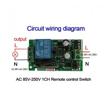 QIACHIP 433 MHz AC 85V 110V 220V 1 CH Wireless Remote Control Receiver Relay Switch Module LED Light Lamp Controller 433.92 MHz