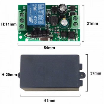 QIACHIP 433 MHz AC 85V 110V 220V 1 CH Wireless Remote Control Receiver Relay Switch Module LED Light Lamp Controller 433.92 MHz