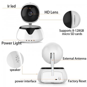Security Camera 1080P robot HD video Wireless Home Security Surveillance 360 Night Vision Two-way Audio Motion Detection Indoor