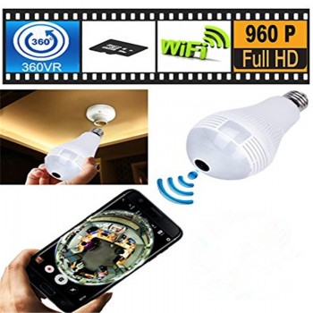 Security Camera 960P HD video Bulb Wireless Home Security Surveillance 360 Night Vision Two-way Audio Motion Detection Indoor