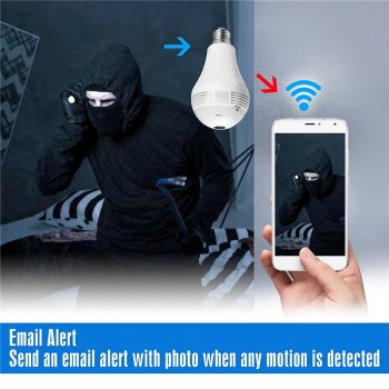 Security Camera 960P HD video Bulb Wireless Home Security Surveillance 360 Night Vision Two-way Audio Motion Detection Indoor