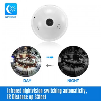 Security Camera 960P HD video Bulb Wireless Home Security Surveillance 360 Night Vision Two-way Audio Motion Detection Indoor