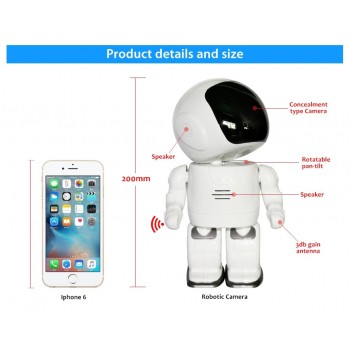A180 Wireless Robot WIFI Camera IP P2P CCTV Cam Baby Monitor Surveillance HD H.264130MP Lens IR Night Vision for Android or IOS