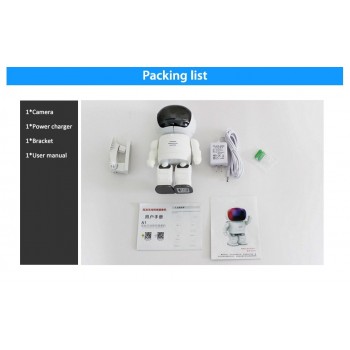A180 Wireless Robot WIFI Camera IP P2P CCTV Cam Baby Monitor Surveillance HD H.264130MP Lens IR Night Vision for Android or IOS