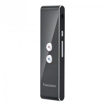 Bluetooth 40 Languages Real Time Speech Translator 2.4G Smart Pocket Interpreter Portable High Quality Fashionable Black Color