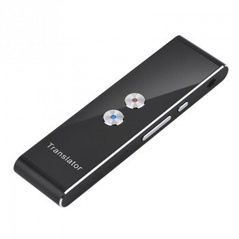 Bluetooth 40 Languages Real Time Speech Translator 2.4G Smart Pocket Interpreter Portable High Quality Fashionable Black Color