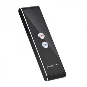 Bluetooth 40 Languages Real Time Speech Translator 2.4G Smart Pocket Interpreter Portable High Quality Fashionable Black Color