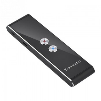 Bluetooth 40 Languages Real Time Speech Translator 2.4G Smart Pocket Interpreter Portable High Quality Fashionable Black Color