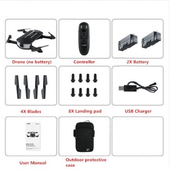 JJRC H37 Mini Selfie Drone Upgraded 2MP WIFI FPV Camera Foldable Arm APP Control RC Quadcopter RTF VS Eachine Adult Kids