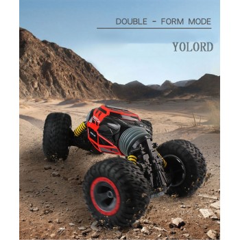 JJRC 1:16 10KM/H Racing 4-Wheels Anti-Crash Dual Sides Driving Climbing Off-Road Rock RC Vehicle Car Transformers Kids Gift