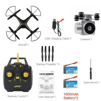 JJR/C JJRC H68 Drone Camera HD 2MP 200W 720P Altitude Hold Headless Mode Outdoor RC Quadcopter Original Battery 20 Mins Fly Time