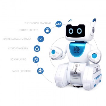 HUIQIBAO TOYS Water driving RC Robot Dance voice Electronic music intelligent remote control Action figure Toy for Children Kids