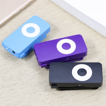 MP3 Player 3.5mm Stereo Jack Sport Mp3 Music Player with Hole for TF Card Mini Clip USB MP3 Player