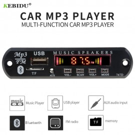 Kebidu New Bluetooth Receiver Car kit MP3 Player Decoder Board FM Radio TF USB 3.5 mm AUX Module Audio for Xiaomi MI IPhone8 XS