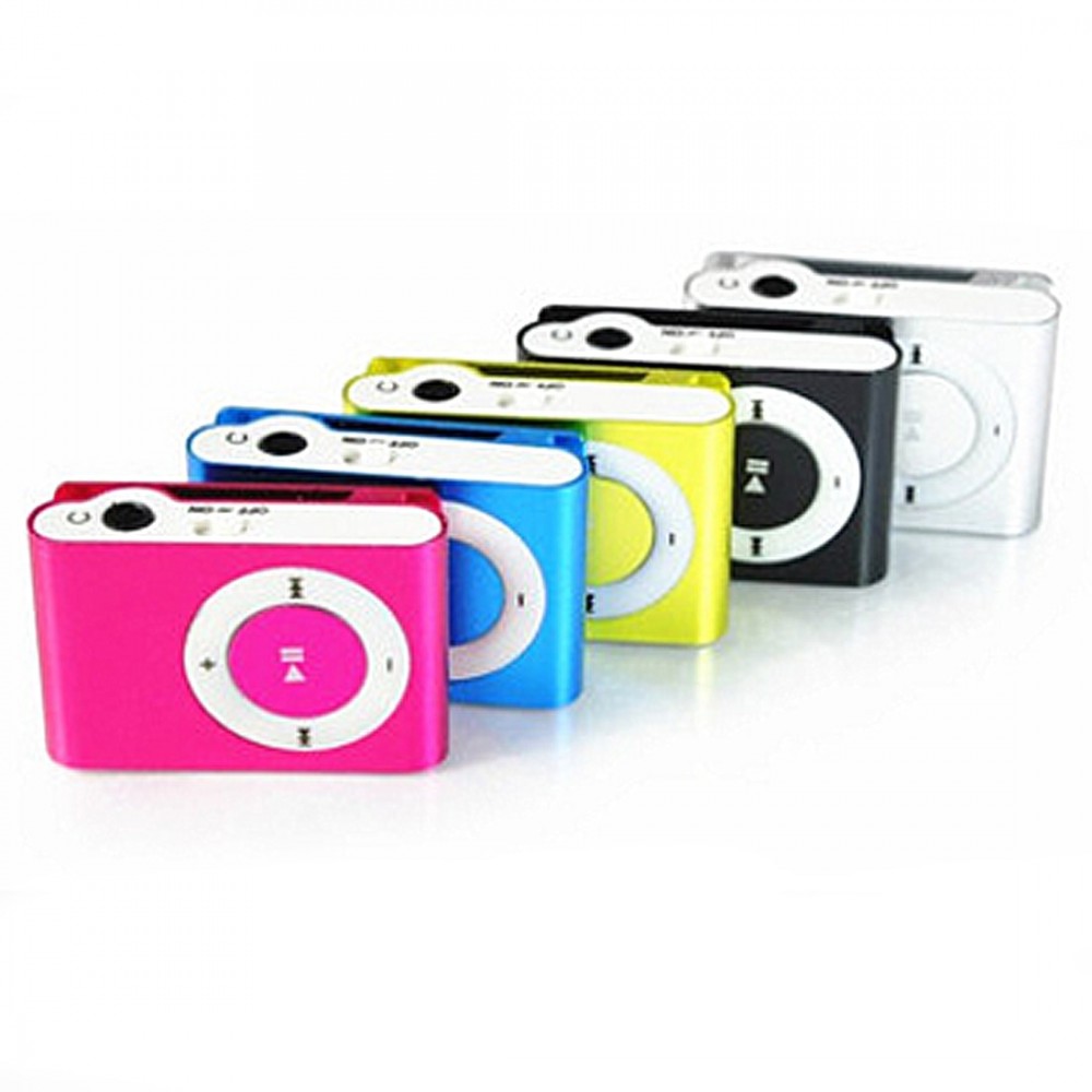 NEW Hot Sale 8 Candy Colors Mirror Portable MP3 Player Mini Clip MP3 player Waterproof Sport Mp3 Music Walkman with TF Slot