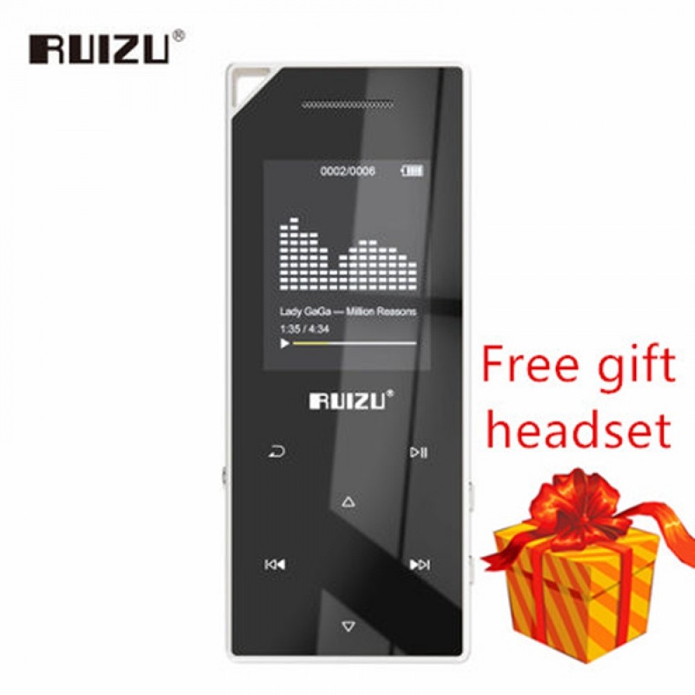New product RUIZU D05 Mp3 bluetooth player 8Gb 16G storage 1.8-inch screen play high quality Fm radio e-book music MP3 player