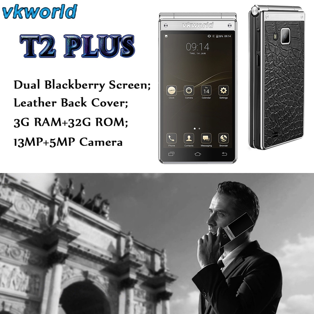 Vkworld T2 Plus Flip smartphone 3G RAM 32G ROM Android 7.0 OTA Dual Screen Apr23