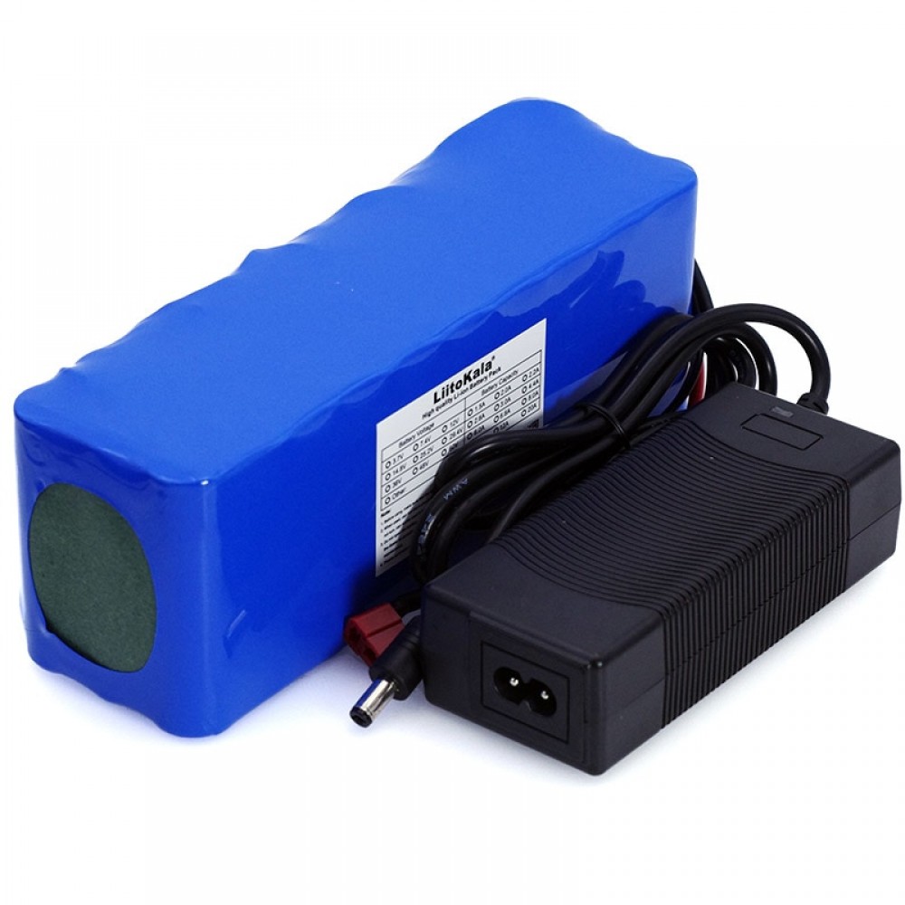 LiitoKala 36 v 10Ah 10S3P 18650 Rechargeable Battery, Modified Bikes, Electric Vehicle Battery Charger li-lon + 2A