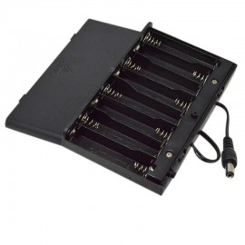 HL 2017  DIY 12V 8 x AA Battery Holder Case Box With Leads Switch  MAY8