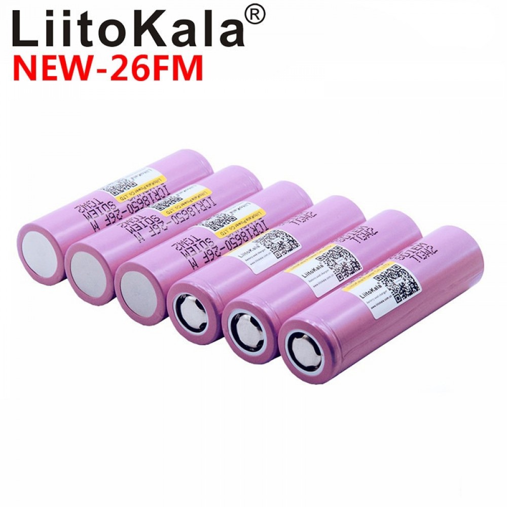 Liitokala New 100% Original 18650 2600 mAh Li ion ICR18650-26FM 3.7V 18650 2500 battery