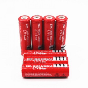 New 3.7V 18650 Batteries 4200mAh Li-ion Rechargeable Battery For Flashlight +EU Battery Charger