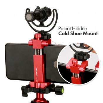 Ulanzi ST-03 Metal Smart phone Tripod Mount with Cold Shoe Mount 3 Color and Arca-Style Quick Release Plate for iPhone8/7 Plus
