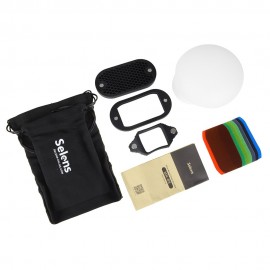 Selens Flash Speedlight Honeycomb Grid Diffuser Reflector with Magnetic Gel Band 7Pcs filters Flash Accessories Kit