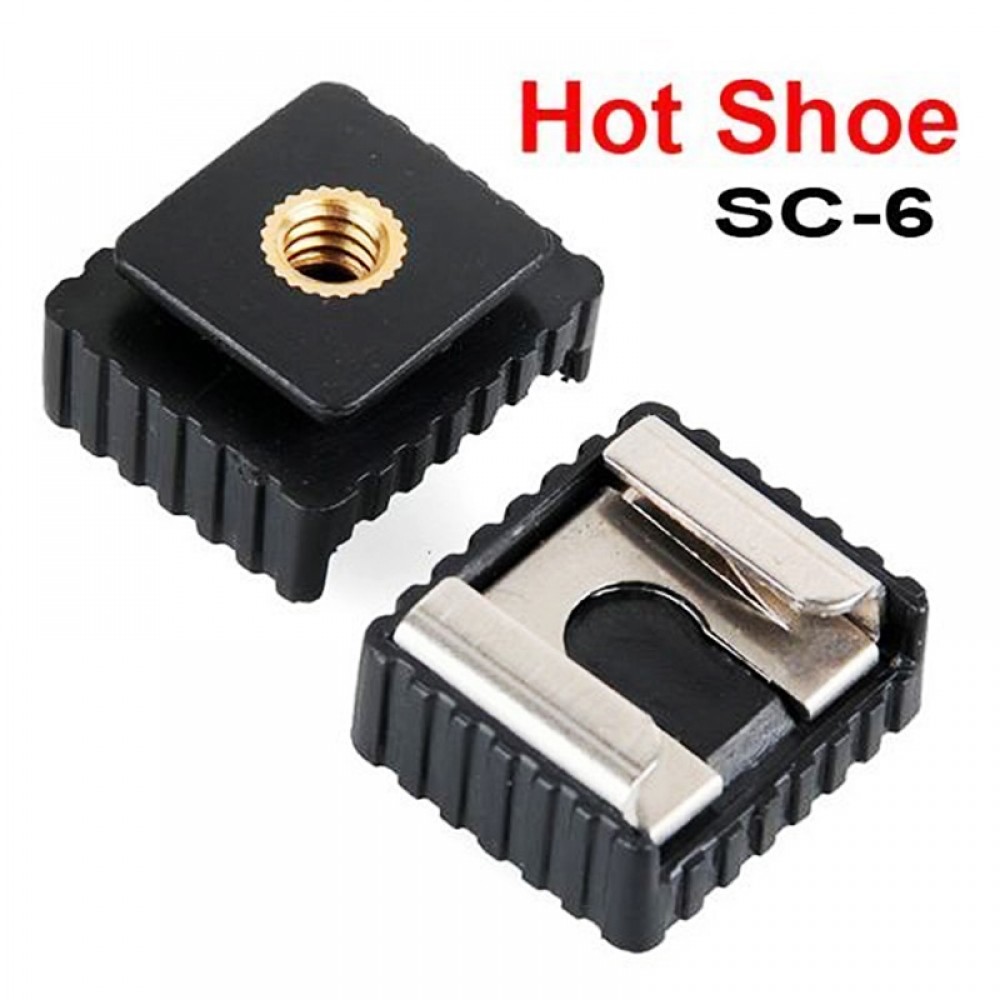 1pcs New Camera Metal Hot Shoe Mount Adapter To 1/4 Screw Thread For Studio Light Tripod VCZ25