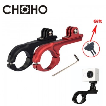 Bike Handlebar Mount  Bicycle Motorcycle CNC Aluminum Holder for Gopro Hero 5 6 4 3+ SJCAM Xiaoyi 4K SJ5000 Accessories