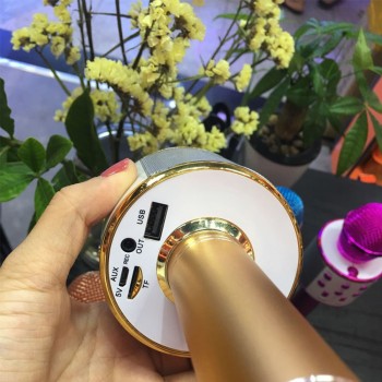 Professional Bluetooth Wireless Microphone WS-858 Karaoke Microphones Speaker Handheld Music Player MIC Singing Recorder KTV Mic
