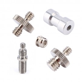 1/4-1/4 Screw Male to Male Metal Adapter Screw 1/4 Male Threaded to 1/4 3/8 Male Threaded Screw Photo Studio Accessories New