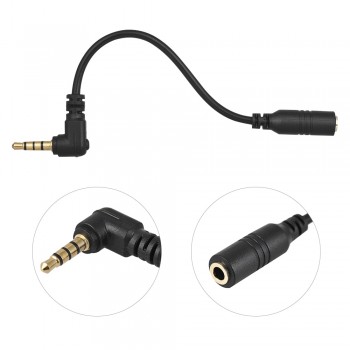 Andoer EY-S04 3.5mm 3 Pole TRS Female to 4 Pole TRRS Male Microphone Adapter Cable Audio Stereo Mic Converter for Smartphone